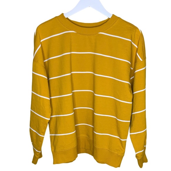 ONLY (Nordstrom) ONLJytte Stripe Sweater Mustard Yellow Size Medium - Picture 2 of 7